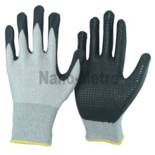 NMSAFETY cotton & nylon mixed liner nitrile coated working gloves